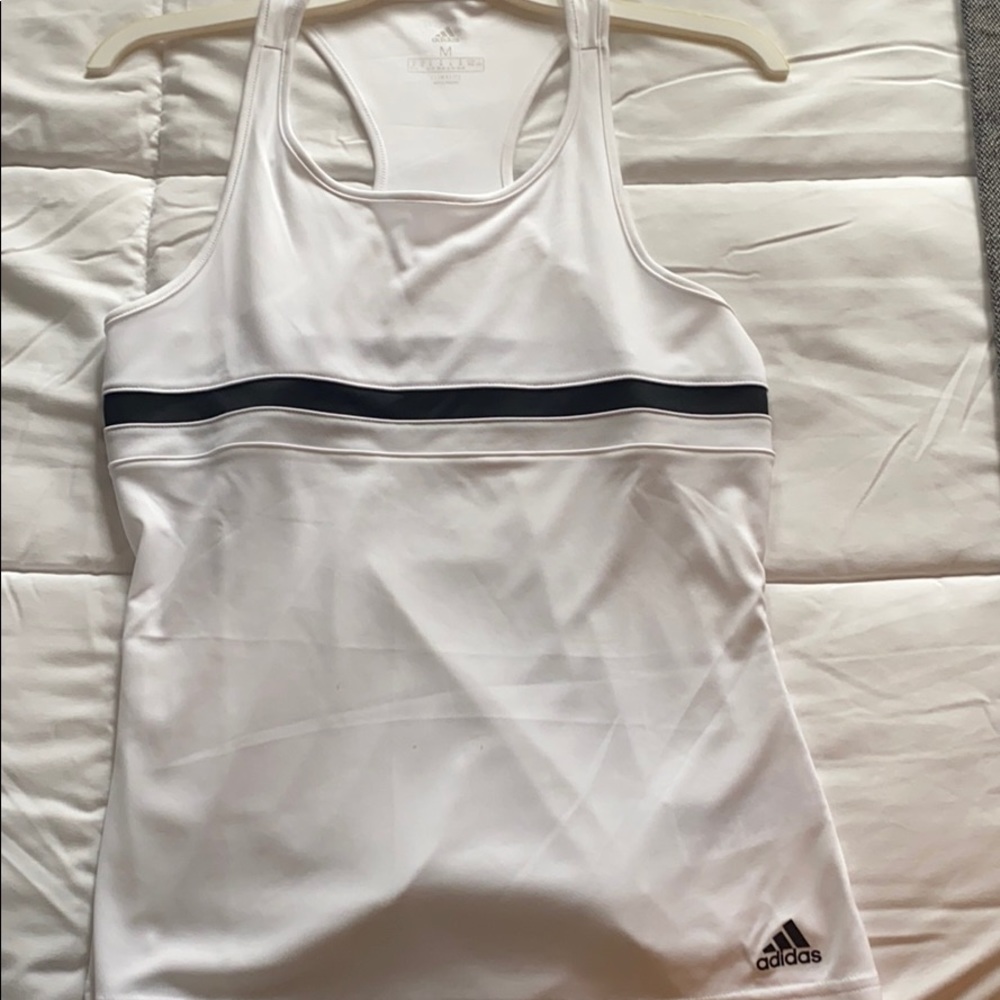 Adidas white tennis tank